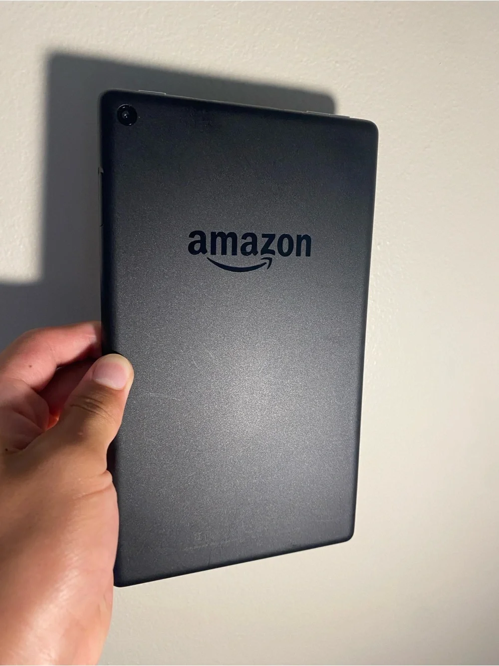 Amazon Tablet with Vivid Orange Display and Black Bezel